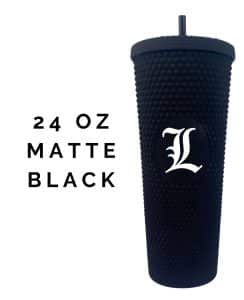 Death Note L Lawliet Starbucks Cold Cup 24oz in Matte Black