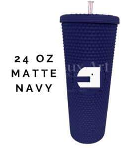 Sk8 the Infinity Reki Kyan Starbucks Cold Cup 24oz in Matte Navy Blue