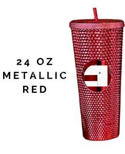 Sk8 the Infinity Reki Kyan Starbucks Cold Cup 24oz in Metallic Red