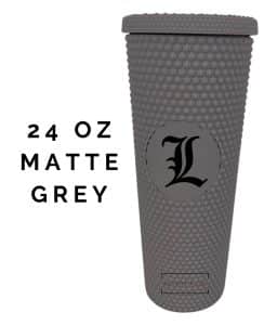 Death Note L Lawliet Starbucks Cold Cup 24oz in Matte Grey