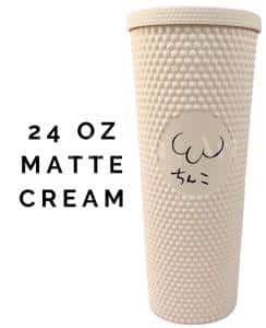 Jujutsu Kaisen Gojou note to Nanami Starbucks Cold Cup 24oz in Matte Cream